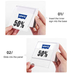 Acrylic Triangle Price Tag Student Desk Seat Board (White), 7.4x10.5cm (White), 7.4x5.3cm (Black), 7.4x10.5cm (Black)
