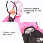Seasons Universal Raincoat For Dogs Four-Legged Clothing Transparent PU Waterproof Clothing, S, M, L, XL, XXXL, XXXXL