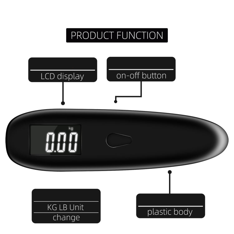 50kg/0.05kg  Baggage Scales Portable Luggage Scales Express Package Scales Hand-Held Electronic Scale, 50kg x 0.05kg