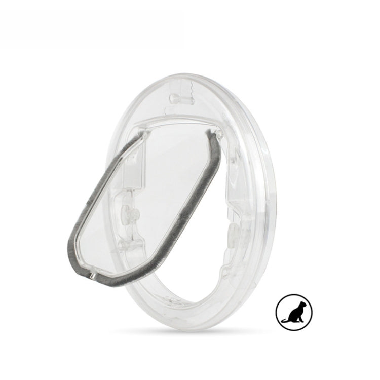 Pet Supplies PC Material Round Glass Door Cat Puppy Door Hole, Transparent