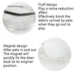 Pet Supplies PC Material Round Glass Door Cat Puppy Door Hole, Transparent