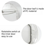 Pet Supplies PC Material Round Glass Door Cat Puppy Door Hole, Transparent