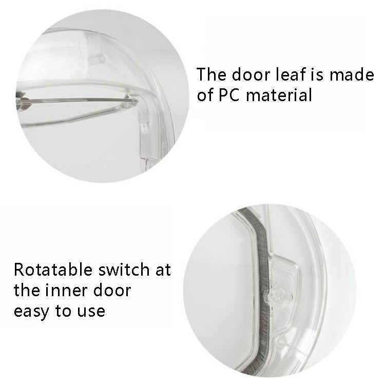 Pet Supplies PC Material Round Glass Door Cat Puppy Door Hole, Transparent