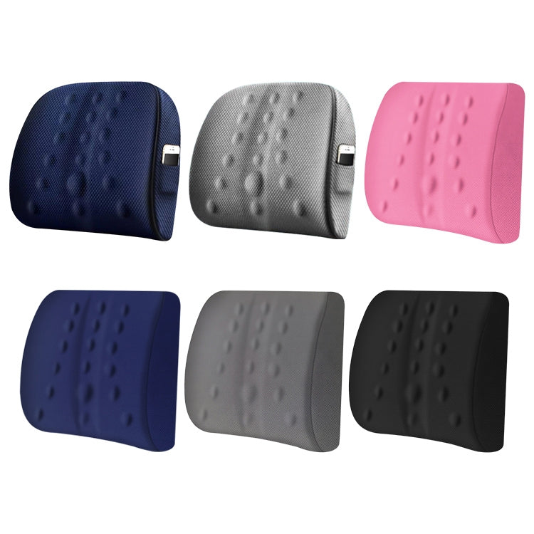Lumbar Cushion Office Maternity Seat Cushion Car Lumbar Memory Foam Lumbar Pillow,Style:, Standard (Blue), Standard (Gray), Standard (Black), Standard (Pink), 3D (Blue), 3D (Gray), 3D Upgrade Core (Blue), 3D Upgrade Core (Gray)