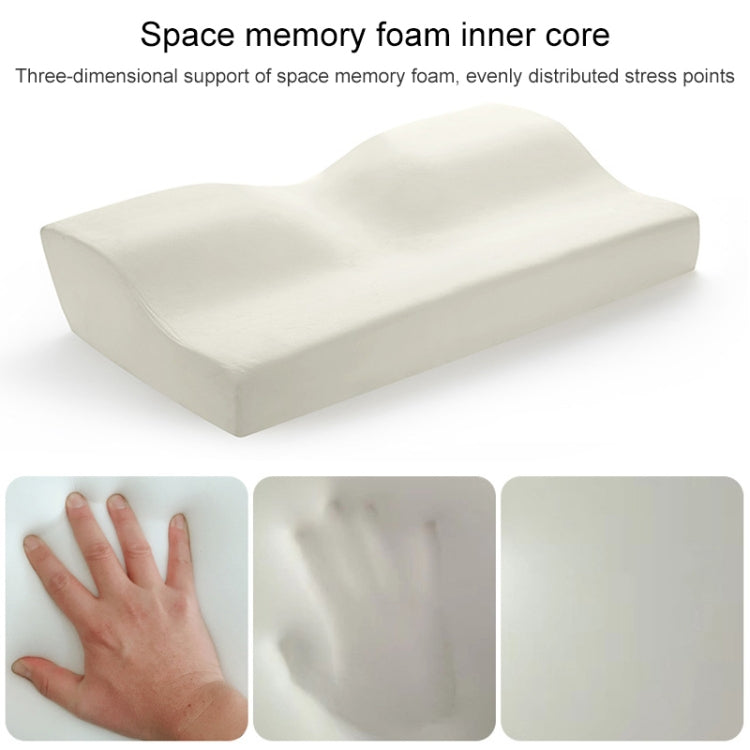 Butterfly Shape Memory Foam Snorked Pillow Slow Rebound Health Care Cervical Pillow, 50x30x10x6cm, 62x34x12x6cm