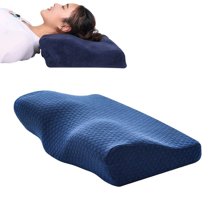 Butterfly Shape Memory Foam Snorked Pillow Slow Rebound Health Care Cervical Pillow, 50x30x10x6cm, 62x34x12x6cm