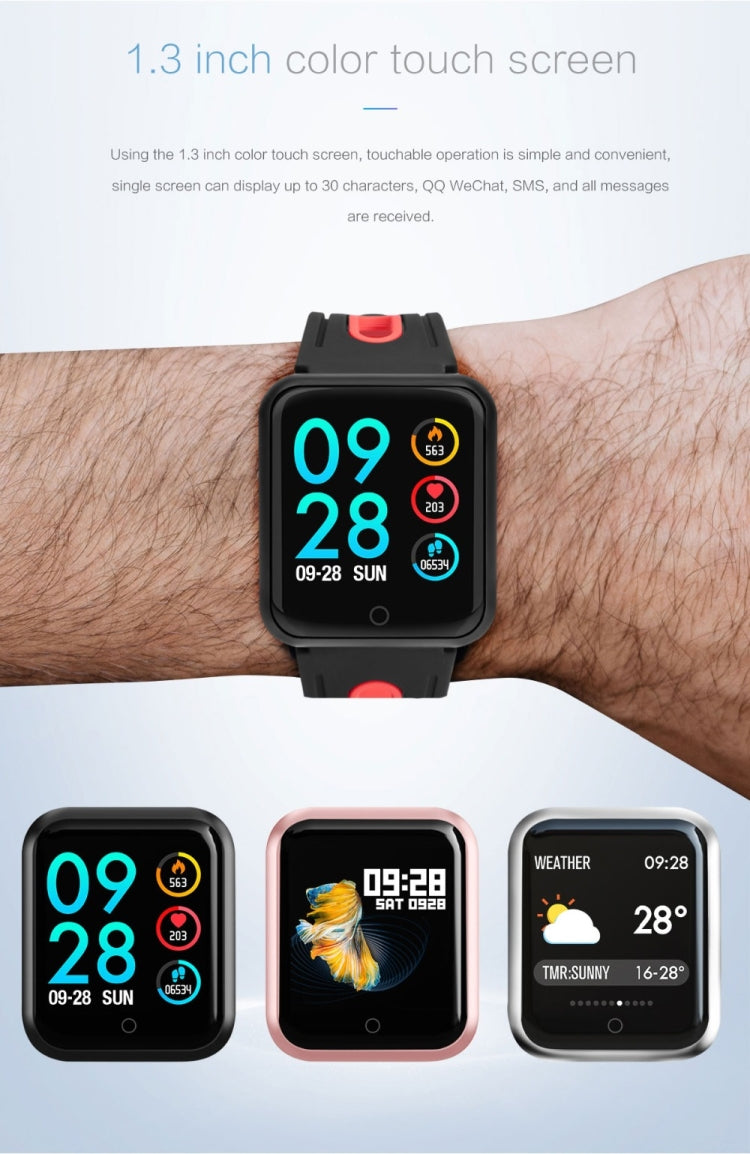 ساعات ذكية P68 مع مراقب معدل ضربات القلب وضغط الدم وتتبع النشاط لساعة Xiaomi Band 3 وساعة Huawei Color Band 2، TBD056989501A، TBD056989501B، TBD056989501C، TBD056989501D، TBD056989501E، TBD056989501F، TBD056989501G