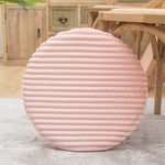 Flannel Round Cushion Dust Cover, Size: 40x40cm, Water Green, Leather Pink, Coffee Color, Cash, Deep Gray, Light Gray