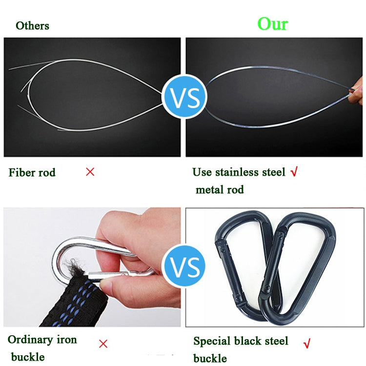 Parachute Cloth Anti-Mosquito Sunshade With Mosquito Net Hammock Outdoor Single Double Swing Off The Ground Aerial Tent, 250x120cm (Ink Green / Grass Green), 250x120cm (Blue / Light Blue), 250x120cm (Black / Orange), 250x120cm (Army Green)             ...