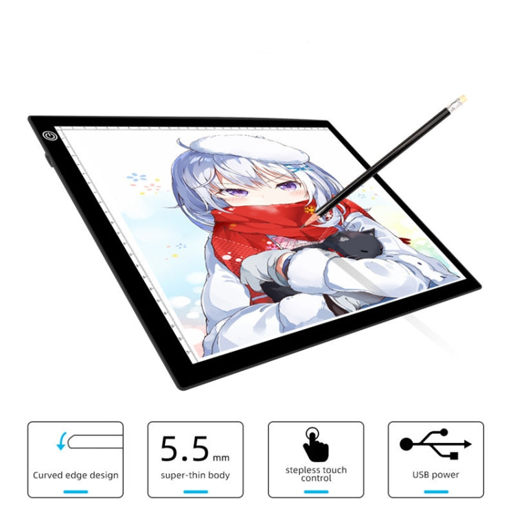 لوحة نسخ أنمي محطة تصريف LED لوحة نسخ مع ضوء شفط مغناطيسي لوحة رسم مع كابل USB، A4 تعتيم 3 سرعات (أسود)، A4 تعتيم بدون خطوات (أسود)، A3 تعتيم 3 سرعات (أسود)، A3 تعتيم بدون خطوات (أسود)