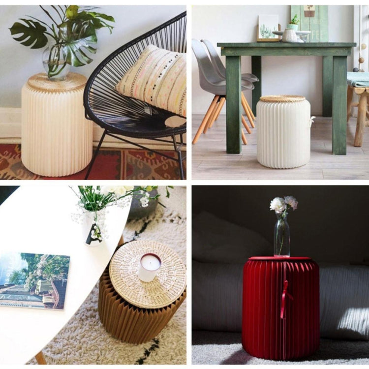 SH-236 Short Folding Paper Stool Household Multifunctional Convenient Stool, Brown, White, Red, Black, Pink, Purple, Green, Blue, Yellow, Orange