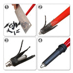 JUNGLELEOPARD Four-Section Curved Handle Aluminum Alloy Trekking Pole, Silver White#52-110cm, Red#52-110cm, Black#52-110cm, Blue#52-110cm