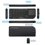 A8 Mini Wireless Mouse And Keyboard With Laser Touchpad Keyboard, English White Backlight, English Colorful Backlight