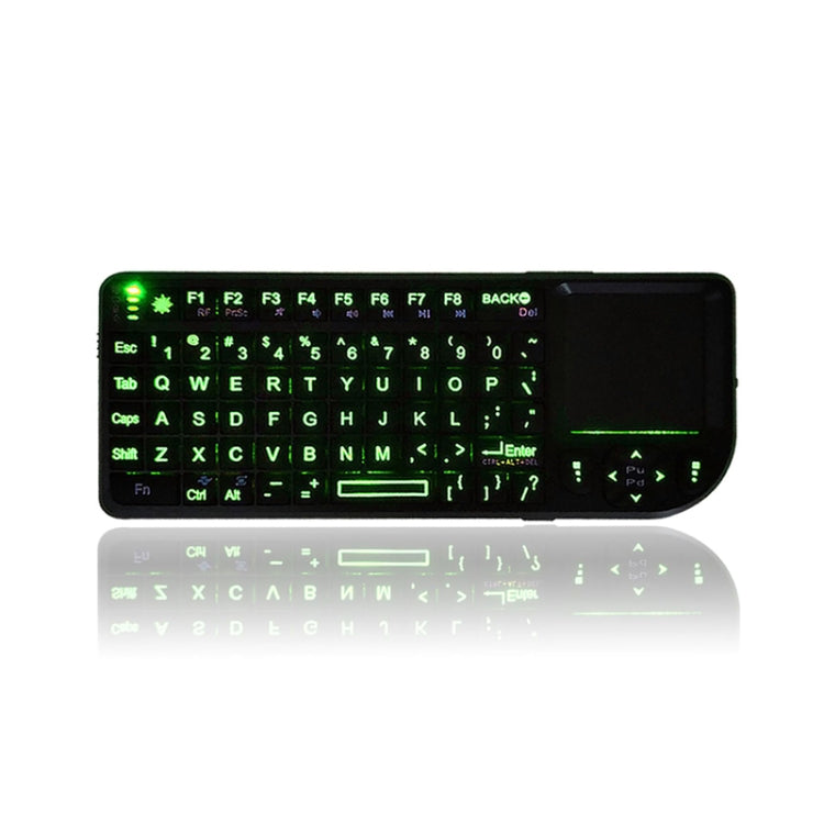 A8 Mini Wireless Mouse And Keyboard With Laser Touchpad Keyboard, English White Backlight, English Colorful Backlight