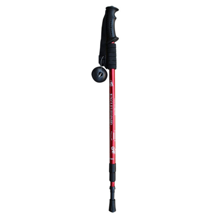 JUNGLELEOPARD 3-Section Straight Handle Aluminum Trekking Pole Multifunctional Walking Hand Crutches, Silver White#66-135cm, Red#66-135cm, Blue#66-135cm, Black#66-135cm