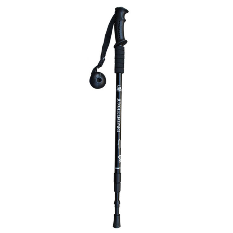 JUNGLELEOPARD 3-Section Straight Handle Aluminum Trekking Pole Multifunctional Walking Hand Crutches, Silver White#66-135cm, Red#66-135cm, Blue#66-135cm, Black#66-135cm