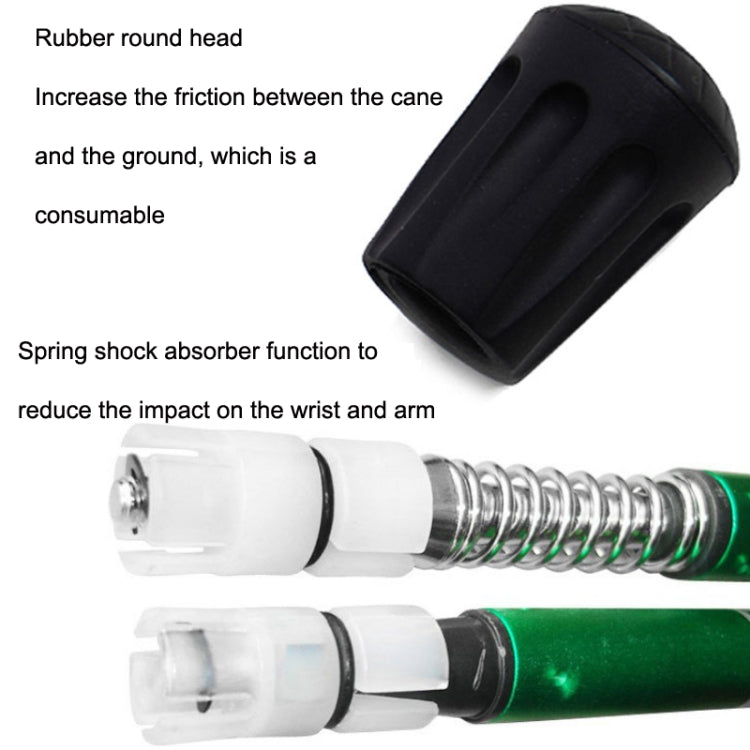 JUNGLELEOPARD 3-Section Straight Handle Aluminum Trekking Pole Multifunctional Walking Hand Crutches, Silver White#66-135cm, Red#66-135cm, Blue#66-135cm, Black#66-135cm