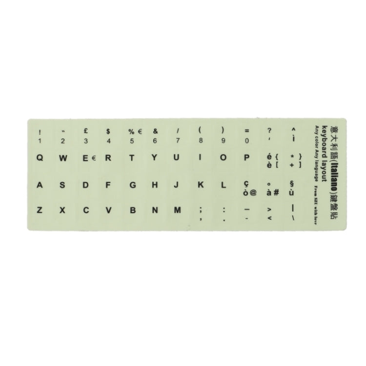 3 PCS Luminous Keyboard Stickers Notebook Desktop Computer Keyboard Stickers, English Arabic, Russian Black Word, English, Italian, German, Spanish, Japanese, French, Korean, Hebrew, Thai