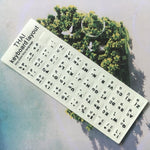 3 PCS Luminous Keyboard Stickers Notebook Desktop Computer Keyboard Stickers, English Arabic, Russian Black Word, English, Italian, German, Spanish, Japanese, French, Korean, Hebrew, Thai