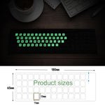 3 PCS Luminous Keyboard Stickers Notebook Desktop Computer Keyboard Stickers, English Arabic, Russian Black Word, English, Italian, German, Spanish, Japanese, French, Korean, Hebrew, Thai