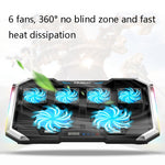 NUOXI Q8 Notebook Radiator LCD Screen Button Controllable RBG Luminescence Computer Cooling Base