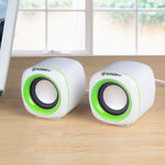 YEEZE A1 Multimedia USB2.0 Desktop Speaker Mini Computer Notebook Speaker, White Blue, White Green, White Purple, White Orange, Black Blue, Black Green, Black Purple, Black Prange, Electroplated Black Gold, Electroplated White, Electroplated Black     ...