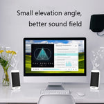 YEEZE S4 Notebook PC Mini Speaker Wired USB 2.0 Portable Speaker, White, Black