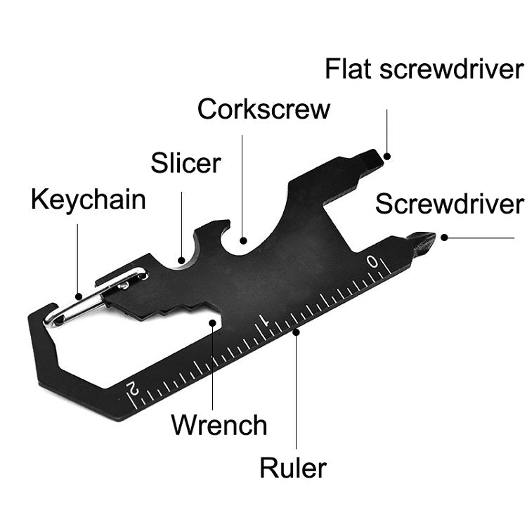 7 in 1 Outdoor Multi-Function Keychain Tool Card, 7 in 1