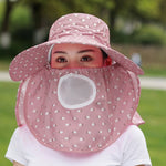 2 PCS Cherry Printing Isolation Cap Sunscreen Face-Covering Outdoor Travel Hat Cap, Full Cherry (Purple), Full Cherry (Apricot Pink), Full Cherry (Lotus Pink), Full Cherry (Rose Red), Full Cherry (Orange Pink), Full Cherry (Brown)                      ...