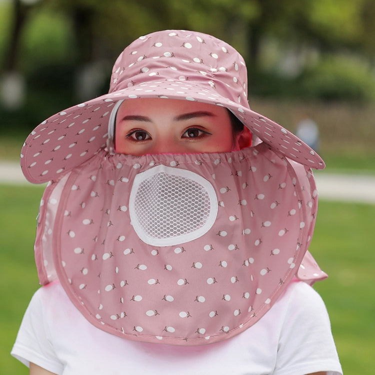 2 PCS Cherry Printing Isolation Cap Sunscreen Face-Covering Outdoor Travel Hat Cap, Full Cherry (Purple), Full Cherry (Apricot Pink), Full Cherry (Lotus Pink), Full Cherry (Rose Red), Full Cherry (Orange Pink), Full Cherry (Brown)                      ...