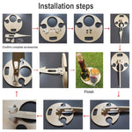 Wooden Lawn Folding Wine Rack Inserted Wine Rack Outdoor Picnic Wine Rack Folding Table, 20cm