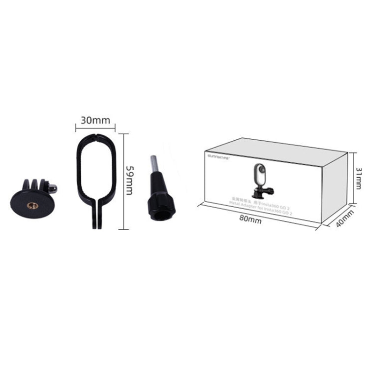 Sunnylife IST-Q9439 for Insta360 GO Mount Bracket Stabilizer, Camera Frame Adapter, Backpack Clip, Tripod