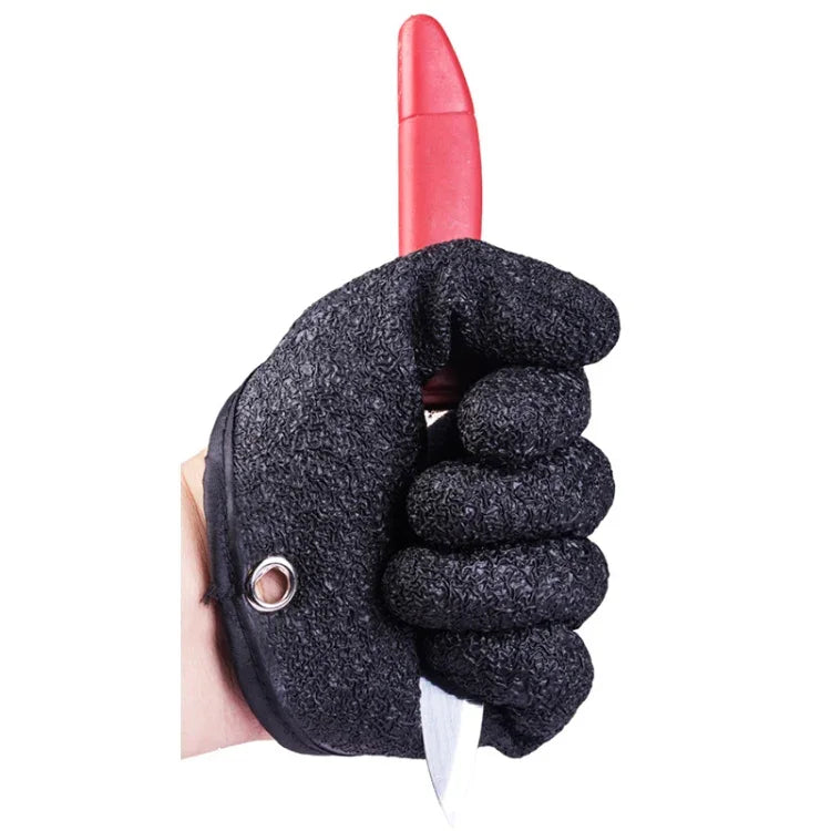 1 Pair Anti-Skid Catch Fish Latex Gloves Stab-resistant Waterproof Fishing Gloves, Specification:, Left+Right, Left+Right+Magnetic Buckles