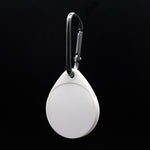 2 PCS Drop Shape  Shockproof Anti-scratch Silicone Protective Case with Carabiner for AirTag 2nd Gen / AirTag 1st Gen