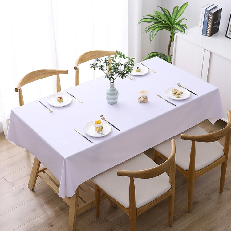 Solid Color PVC Waterproof Oil-Proof And Scald-Proof Disposable Tablecloth, 140x140cm, 140x180cm, 140x220cm