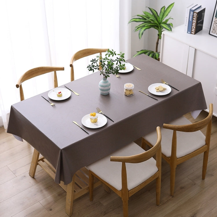 مفرش طاولة صلب اللون من PVC مقاوم للماء، مقاوم للزيت والحروق، للاستخدام مرة واحدة، 140x140 سم، 140x180 سم، 140x220 سم