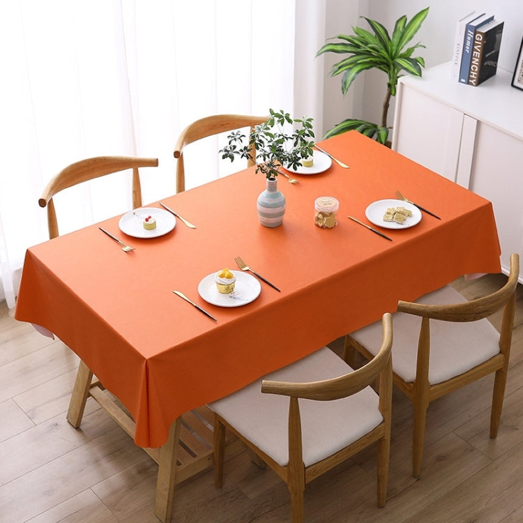 Solid Color PVC Waterproof Oil-Proof And Scald-Proof Disposable Tablecloth, 140x140cm, 140x180cm, 140x220cm