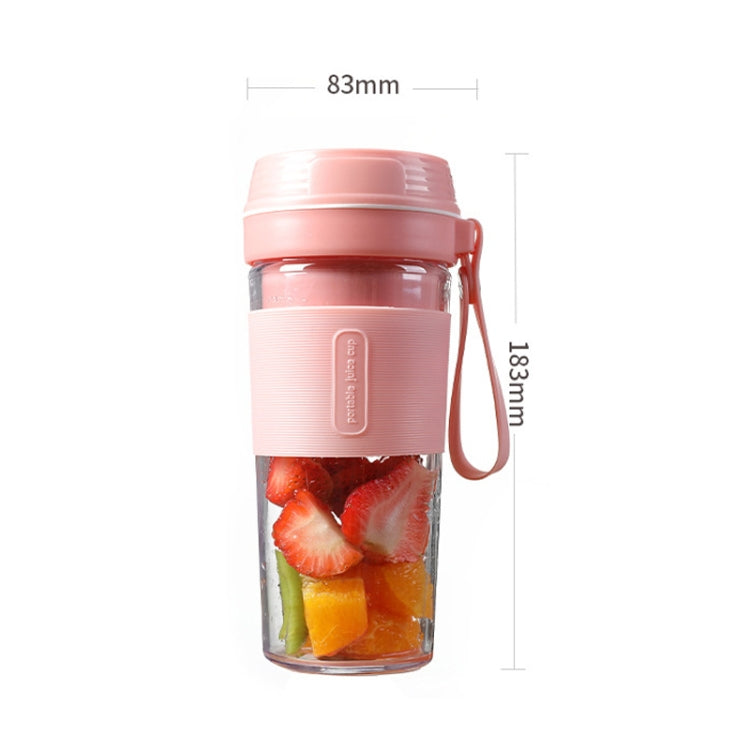 عصارة صغيرة FS1300 محمولة للمنزل، ماكينة طهي، كوب عصير للطلاب، شفرة مزدوجة على شكل أزهار الكرز، شفرة رباعية باللون الأزرق الجوهري، شفرة رباعية على شكل أزهار الكرز