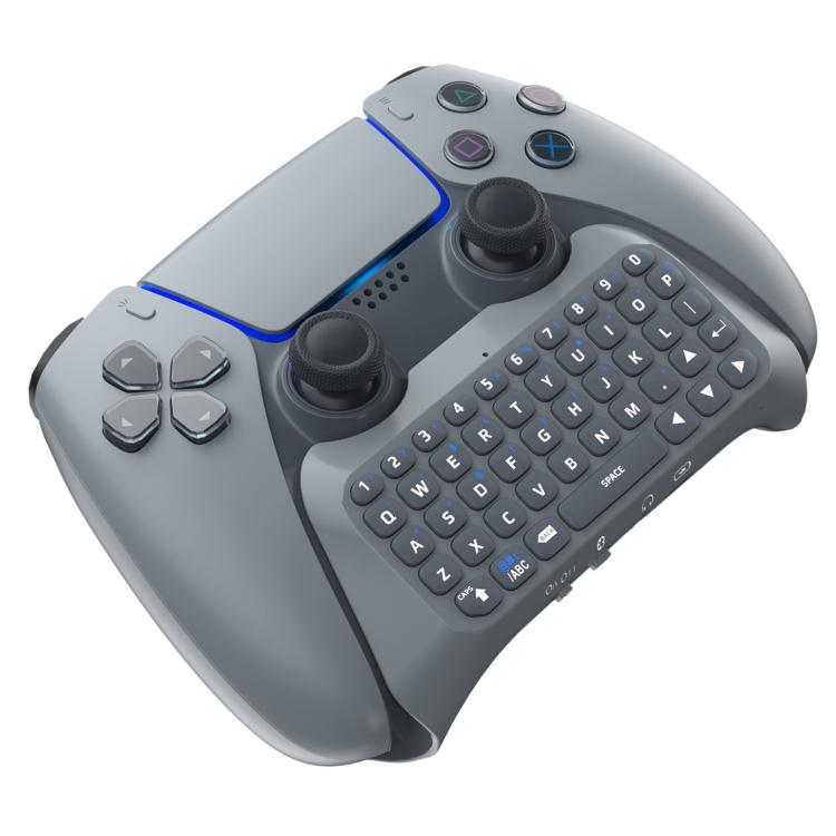 Clavier sans fil Bluetooth JYS-P5121 avec poignée, fonction chat vocal, clavier externe compatible PS5. Remarque : sans poignée. JYS-P5121 (gris).