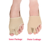 Two Toes Split Toe Guard Foot Cover Toe Separation Thumb Varus Correction Foot Cover,Style:, Outer Leakage Complexion S (35-40), Outer Leakage Complexion L (40-45), Inner Package Complexion S (35-40), Inner Package Complexion L (40-45)                 ...