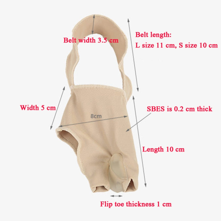 Two Toes Split Toe Guard Foot Cover Toe Separation Thumb Varus Correction Foot Cover,Style:, Outer Leakage Complexion S (35-40), Outer Leakage Complexion L (40-45), Inner Package Complexion S (35-40), Inner Package Complexion L (40-45)                 ...