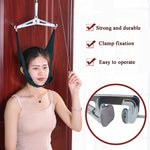 Door-Hanging Cervical Spine Traction Sling Household Cervical Spine Stretcher, Gray, Green