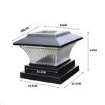 Outdoor Solar Column Lamp IP44 Waterproof Garden Fence Light Solar Street Lamp, Black Shell+White Light, Black Shell+Warm Light, Gold Bronze Shell+White Light, Gold Bronze Shell+Warm Light