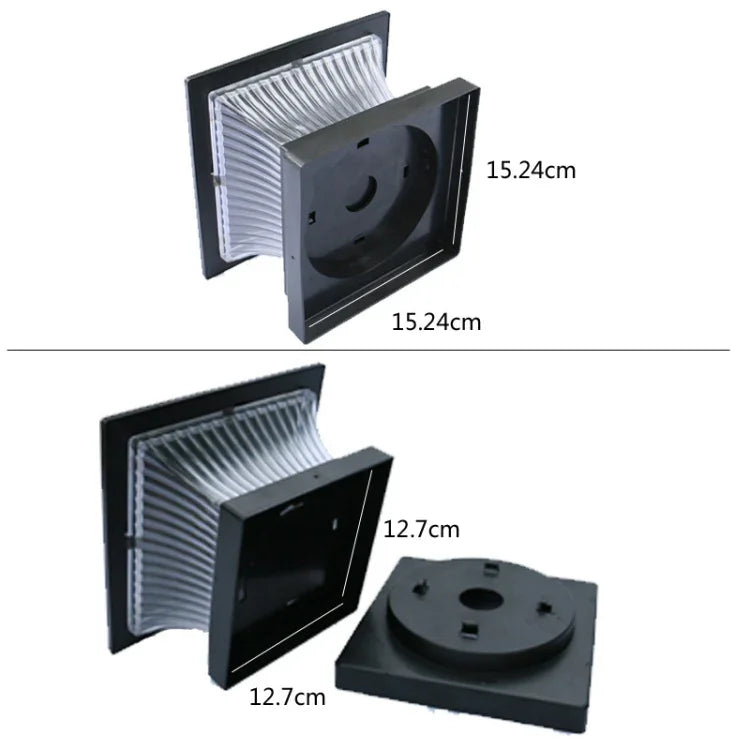 Outdoor Solar Column Lamp IP44 Waterproof Garden Fence Light Solar Street Lamp, Black Shell+White Light, Black Shell+Warm Light, Gold Bronze Shell+White Light, Gold Bronze Shell+Warm Light