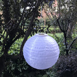 26LM Outdoor Solar White Lantern Hanging Lamp Wedding Festival Celebration Lantern Courtyard Decorative Light