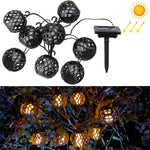 Solar Flame Ball Light String Outdoor Solar Courtyard IP44 Waterproof Light, 6 in 1, 8 in 1