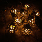 Solar Flame Ball Light String Outdoor Solar Courtyard IP44 Waterproof Light, 6 in 1, 8 in 1