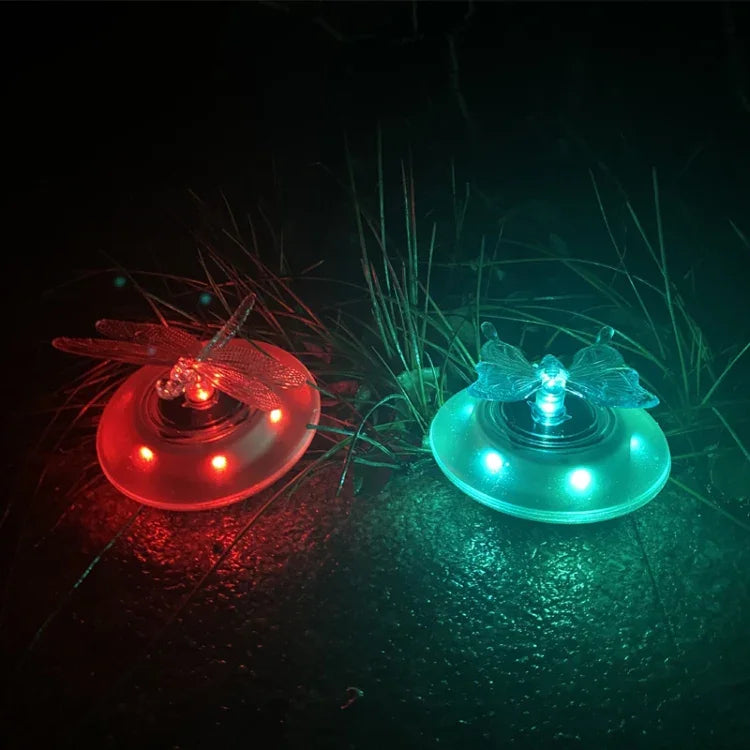 Solar Pool Floating Light Outdoor Villa Swimming Pool RGB Light Garden Grass Light, Butterfly, Dragonfly