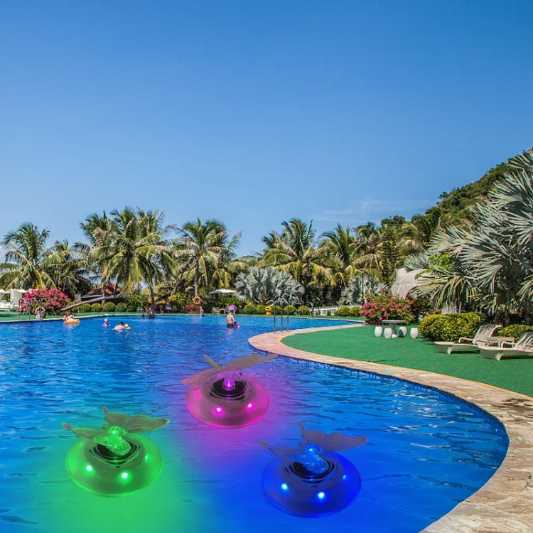 Solar Pool Floating Light Outdoor Villa Swimming Pool RGB Light Garden Grass Light, Butterfly, Dragonfly