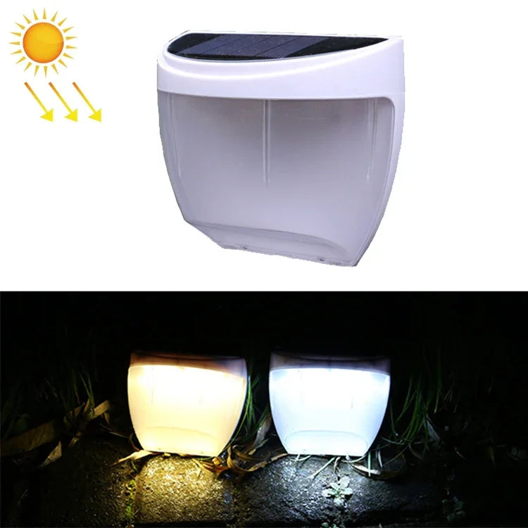 8 LED Light Control Solar Garden Wall Light Outdoor Fence Light Lawn Light Street Lamp, White Light, Warm Light